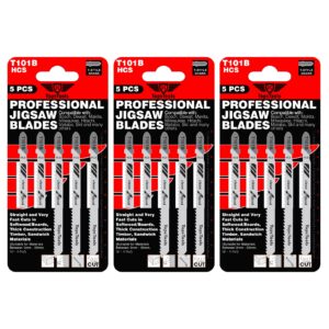 15pcs T101B 100mm 10 TPI Jigsaw Blades - JSTT101B_3